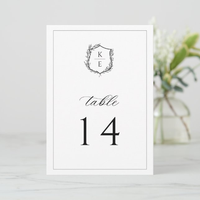Programa Número da Tabela de Casamento Monograma de Paixão  (Em pé/Frente)
