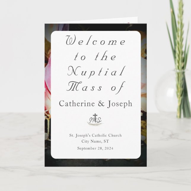 Programa O amor está em Bloom Nuptial Mass com foto (Frente)