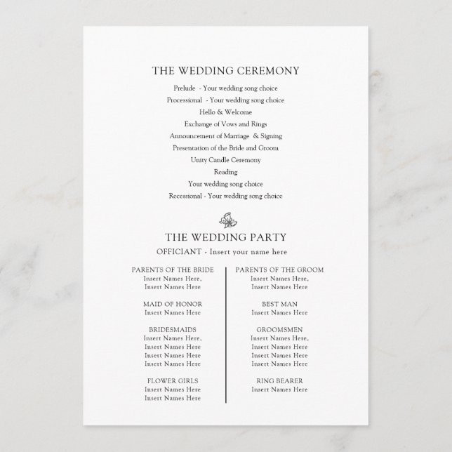 Programa Obrigados de casamento de pulgas brancas pretas (Verso)