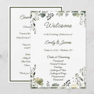 Programa Olive Floral Wedding