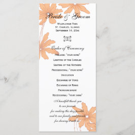 Programa Orange Daisies sobre Casamento Branco