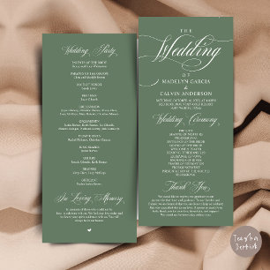 Programa Ordem de Cerimônia de Casamento Elegância Clássica