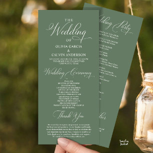 Programa Ordem de Cerimônia de Casamento Moderna e Elegante