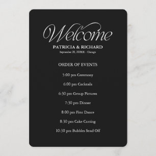 Programa Ordem de Eventos do Casamento Cronograma Agenda
