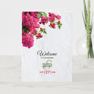 Programa Ordem de Serviço de Casamento de Grécias Bougainvi