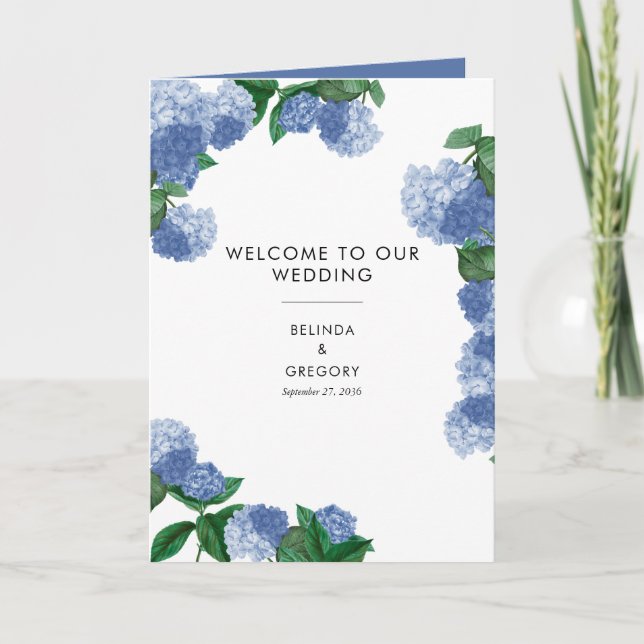 Programa Ordem de Serviço de Casamento Floral de Hortênsia  (Frente)