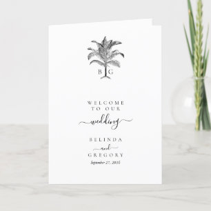 Programa Ordem de Serviço de Casamento Tropical Palm