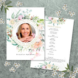 Programa Ordem De Serviço De Memória Funeral Floral