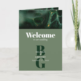 Programa Ordem de Serviço do Monograma Verde Moderno