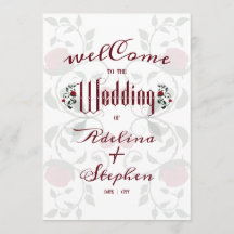 Ordem de Serviço do Rosa vermelha de Casamento Gót