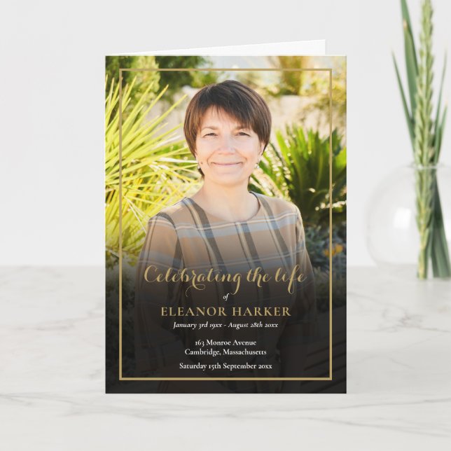 Programa Ordem de Serviço Fúnebre Memorial Fotografado Dobr (Frente)