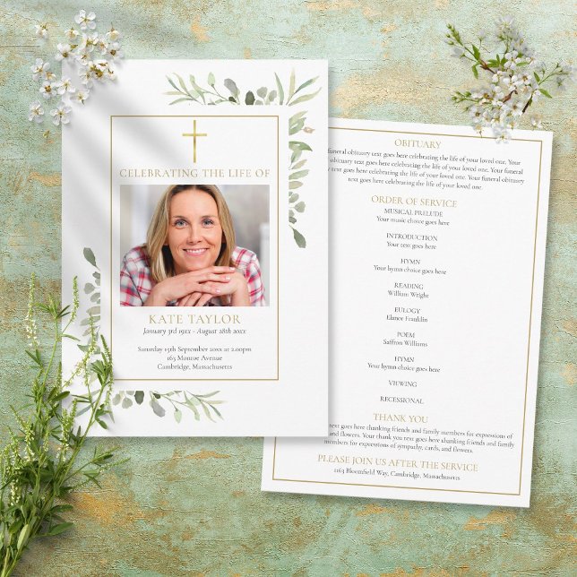 Programa Ordem de Serviço Memorial de Funeral Cristão (Criador carregado)