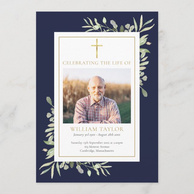 Programa Ordem de Serviço Memorial do Funeral Cristão (Frente)