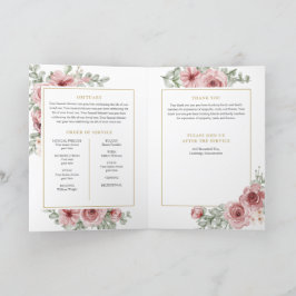 Programa Ordem De Serviço Memorial Funeral Foto Floral