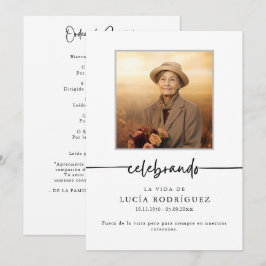 Programa Orden de Servicio, Funeral Espanhola Celebrando Fo