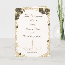 Programa ornamentado de Casamento Católico