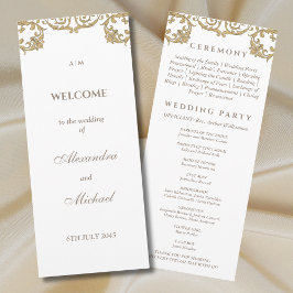 Programa ornamentado Vintage Casamento Barroco