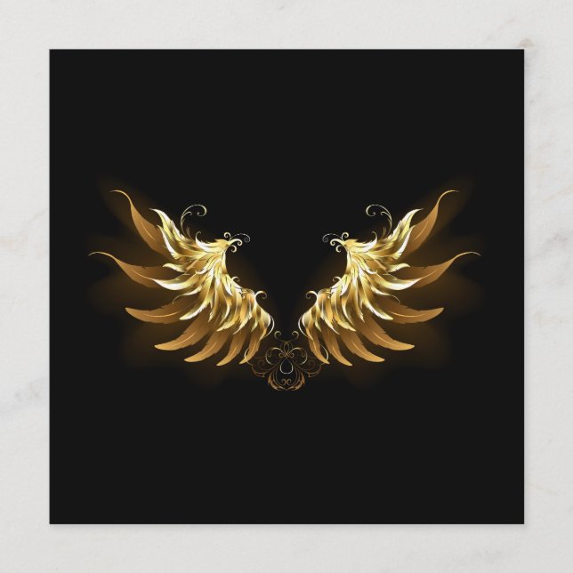 Programa Ouro Angel Wings sobre fundo preto (Frente)