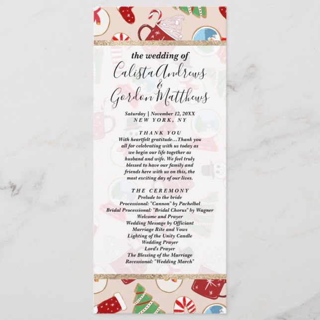 Programa Padrão de Ilustração do Cookie Vermelho Festivo (Frente)