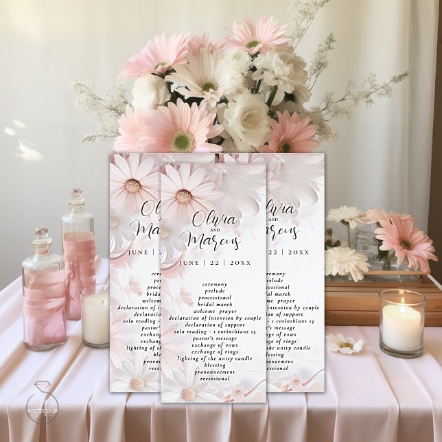 Programa Pale Blush Daisy Weding Pink (Criador carregado)