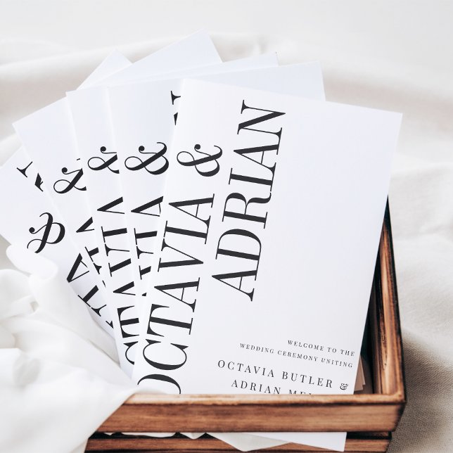 Programa Paralelo | Casamento preto e branco moderno (Criador carregado)