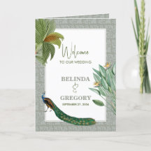 Peacock Feather Tropical Wedding Order