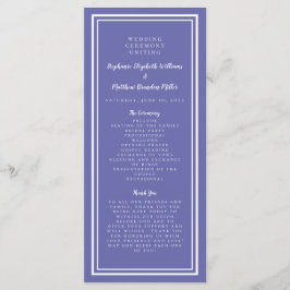 Programa Periwinkle Blue Weding Service Ceremony Modern