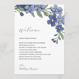 Programa Periwinkle Floral Wedding - Letra Itinerária