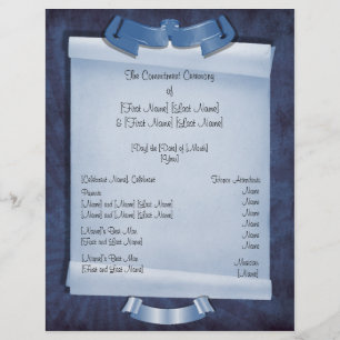 Programa Personalizado de 2 Lados da Cerimônia de