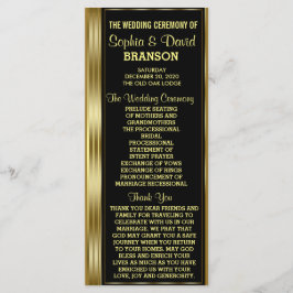Programa Personalizado de Casamento Dourado Clássi