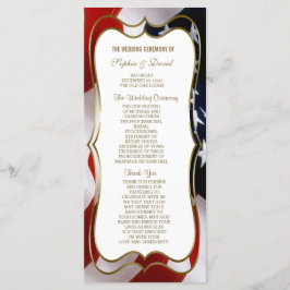 Programa Personalizado de Casamento Dourado do Ban