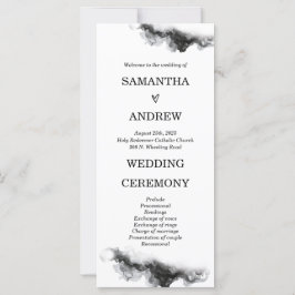 Programa Personalizado de Casamento Negro e Branco