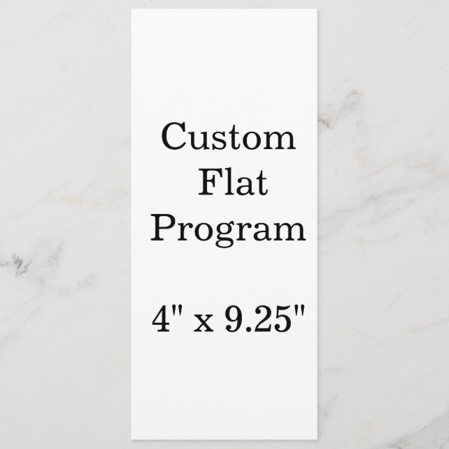 Programa personalizar simples personalizado 4" x 9,25" Squa (Frente)