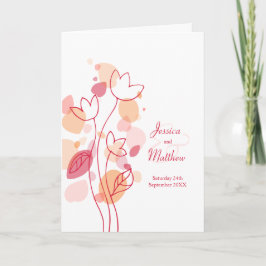 Programa Pétalas de flores de confete vermelho-coral modern