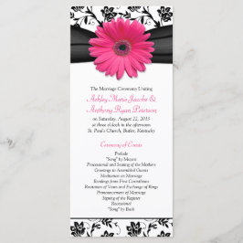 Programa Pink Gerbera Daisy Black Floral Wedment