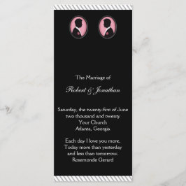 Programa Pintado de Casamento de Gay Silhouettes