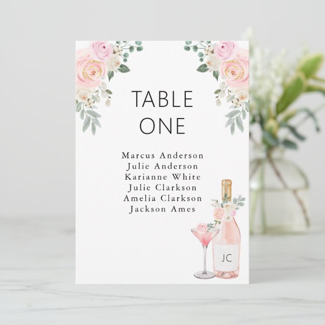 Programa Placa de Mesa Rosé All Day Chá de panela (Em pé/Frente)