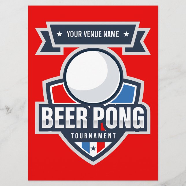 Programa Placa de Regras de Torneio de Pong de Cerveja Pers (Frente)