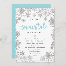 Programa Placa Invites para Chá de fraldas em Floco de Neve