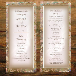 Programa Plana de Casamento de Jardim Blooms