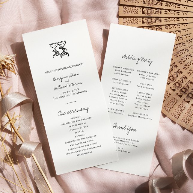 Programa Plano de Casamento Desenhado em Mão Moder (Criador carregado)