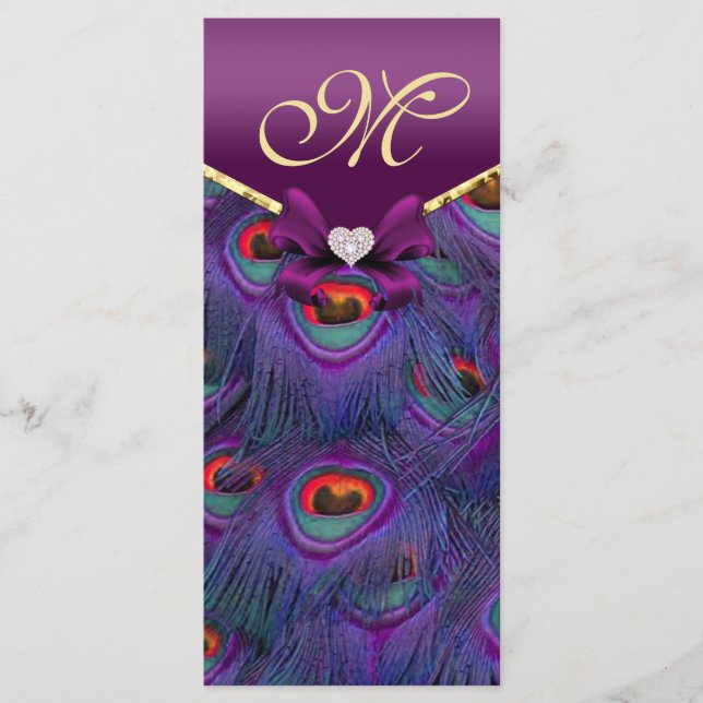 Programa Plum Purple Peacock Program Rack Card (Frente)