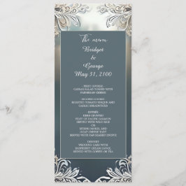 Programa poeira azul deco ornamentado quadro