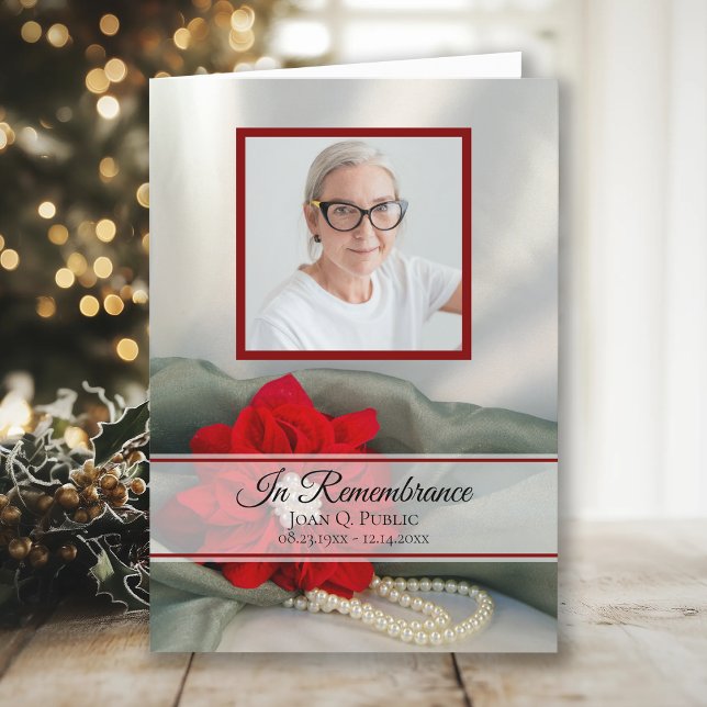 Programa Poinsettia Pearls Serviço Funerário de inverno Dob (Criador carregado)