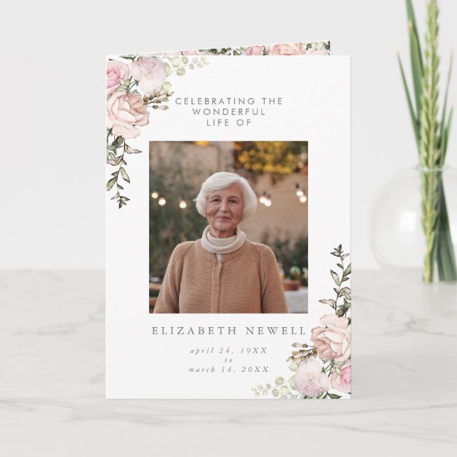 Programa Primavera Floral Folded Celebration of Life Progra (Frente)