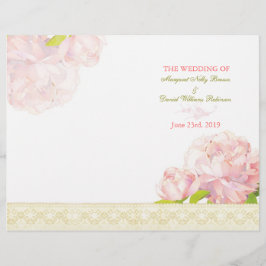 Programa primavera Pink Peony Bi Fold Weding