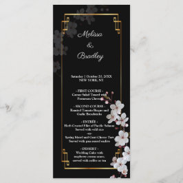 Programa & Quadro do ouro das flores brancas