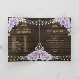 Programa Quinceañera da Floresta Floral Puro Lilac