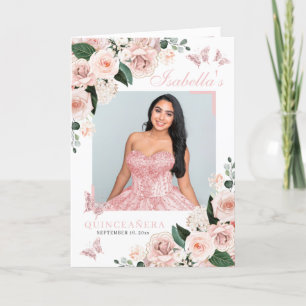 Programa Quinceanera Tiara Floral Rosa Escamuflada Borbolet