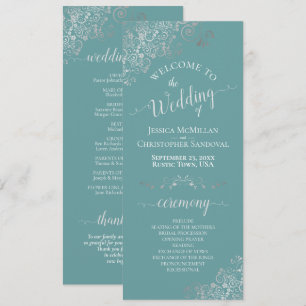 Programa Raça de Prata Elegante sobre Casamento de Teal ou